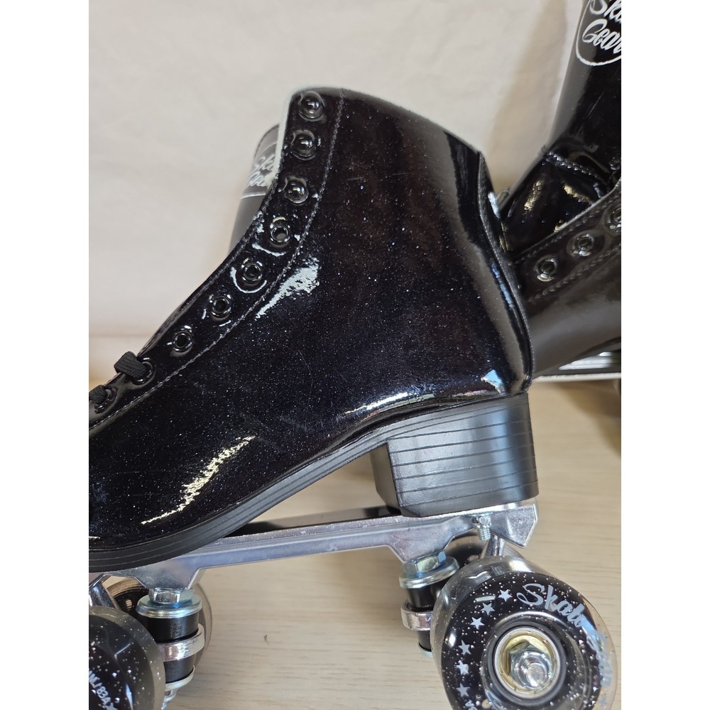 Skate Gear Black Glittery Roller Skates for Women Size 7 - Picture 5 of 12
